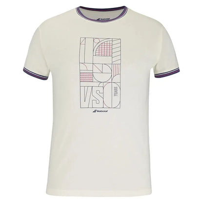 Men's 150 Cotton Tennis Tee Cannoli Cream-Apparel-Babolat-4MS25441-1100-Tennis Express