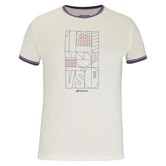 Men's 150 Cotton Tennis Tee Cannoli Cream-Apparel-Babolat-4MS25441-1100-Tennis Express