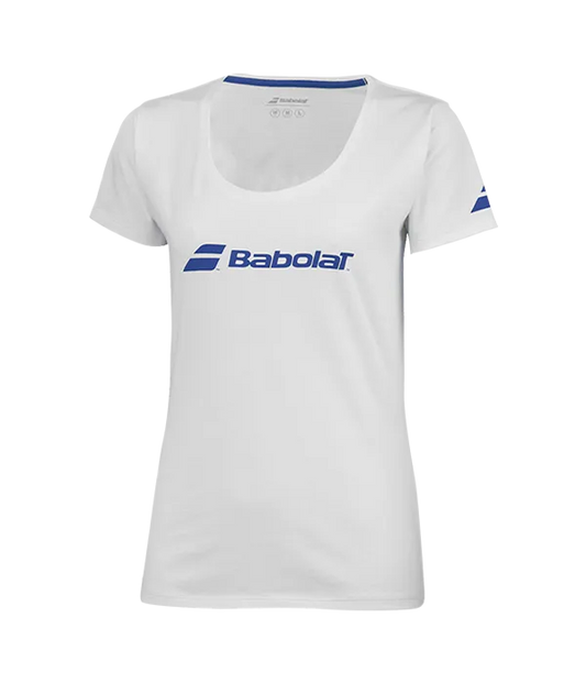 Camiseta Babolat Exercise Tee Mujer White/White 2025