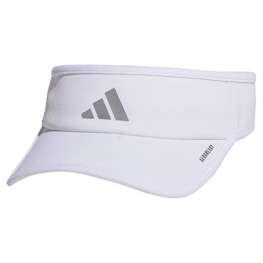 Women's Superlite 3 Visor White and Silver Metallic-Apparel-Adidas-5158626-S25-Tennis Express