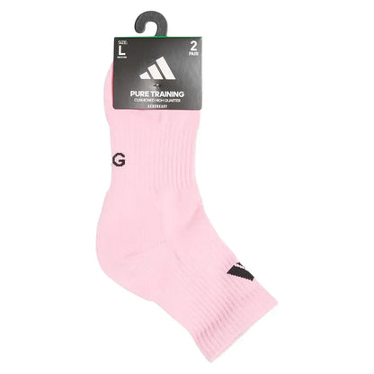 Pure Training 2-Pack High Quarter Socks True Pink and Black