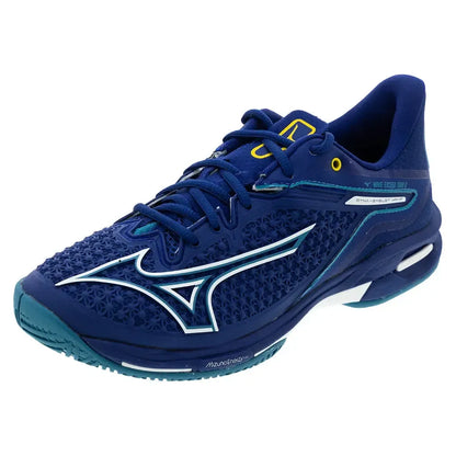 Men's Wave Exceed Tour 6 Tennis Shoes Bellwether Blue and White-Footwear-Mizuno-550051-BW00U25copy-1-[Sku]-Tennis Express