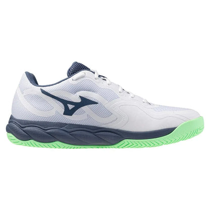 Men's Wave Enforce Court Tennis Shoes White and Vintage Indigo