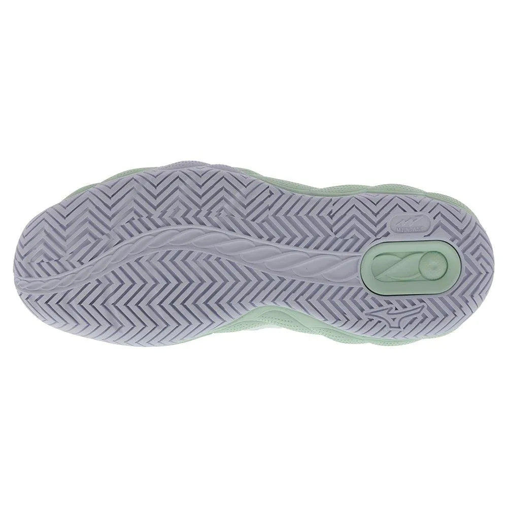 Women's Wave Enforce Court Tennis Shoes White and Frontier Blue