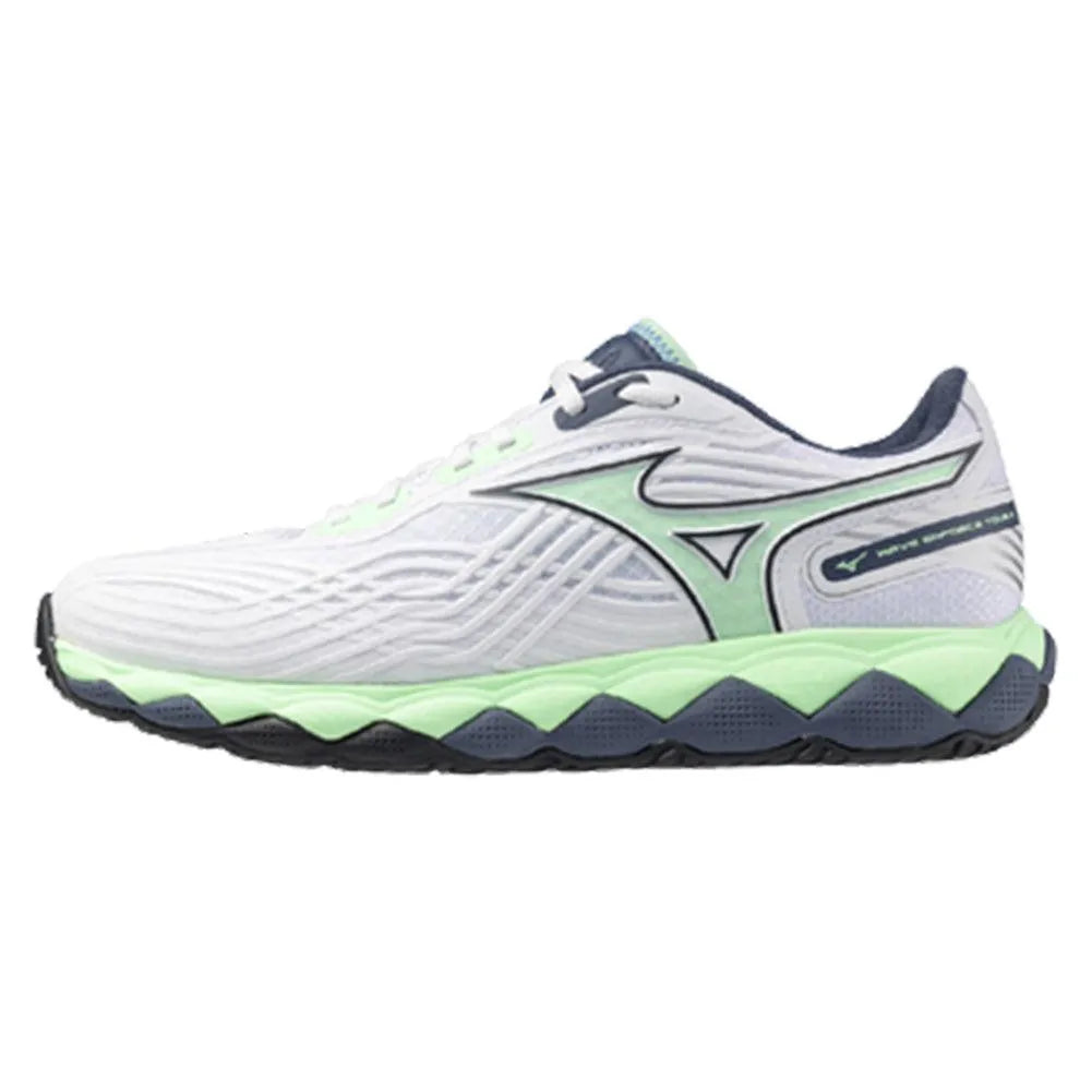 Men's Wave Enforce Tour 2 Tennis Shoes White and Neo Mint