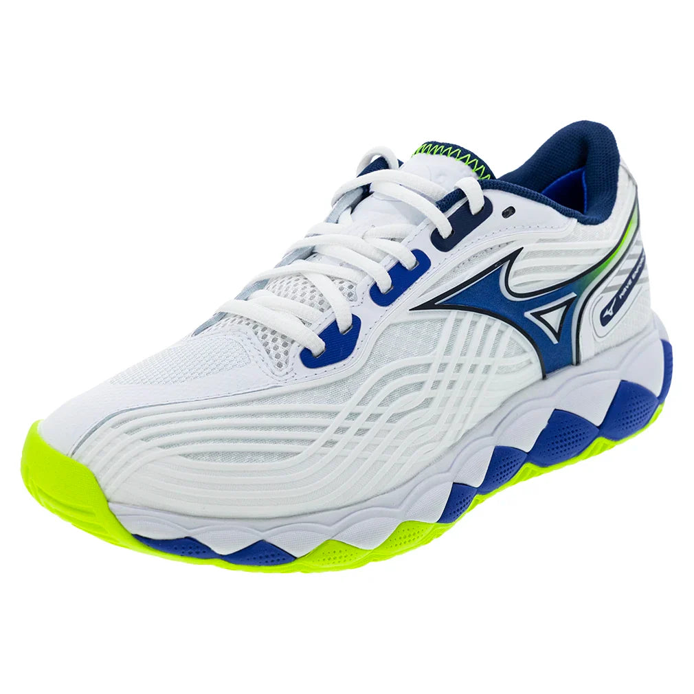 Men's Wave Enforce Tour 2 AC Tennis Shoes White and Dazzling Blue