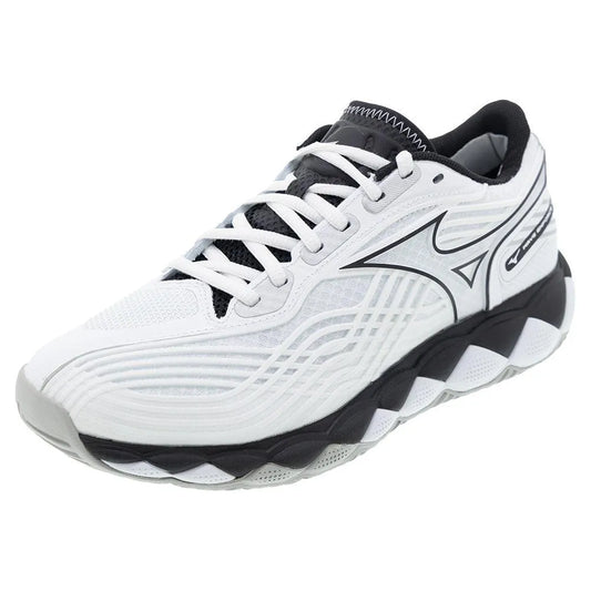 Men's Wave Enforce Tour 2 Tennis Shoes White and Black-Footwear-Mizuno-550094-0090B_6a1ab50e-5d1f-40db-83f9-807a3a1d294e-Tennis Express