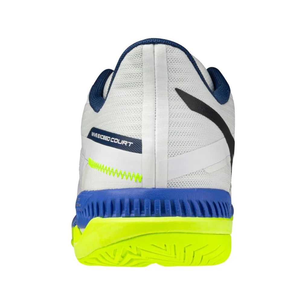 Men's Wave Exceed Court AC Tennis Shoes White and Dazzling Blue