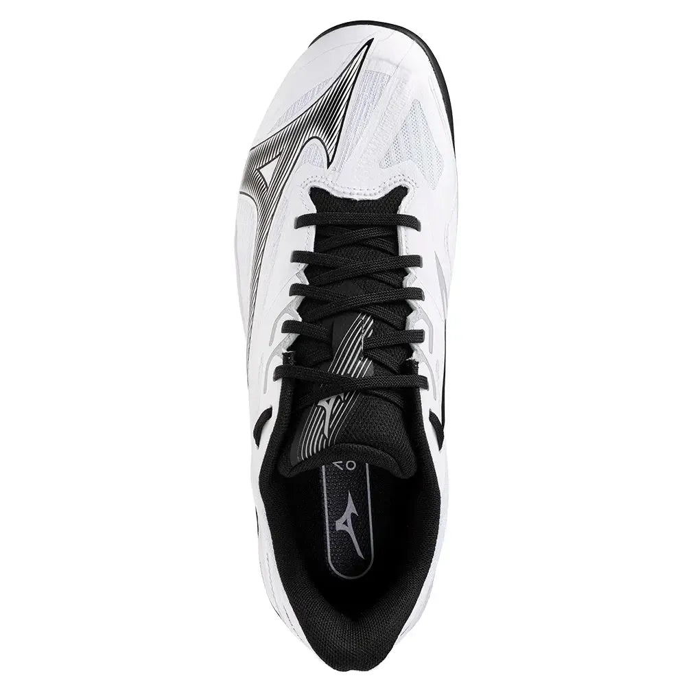 Men's Wave Exceed Court AC Tennis Shoes White and Black