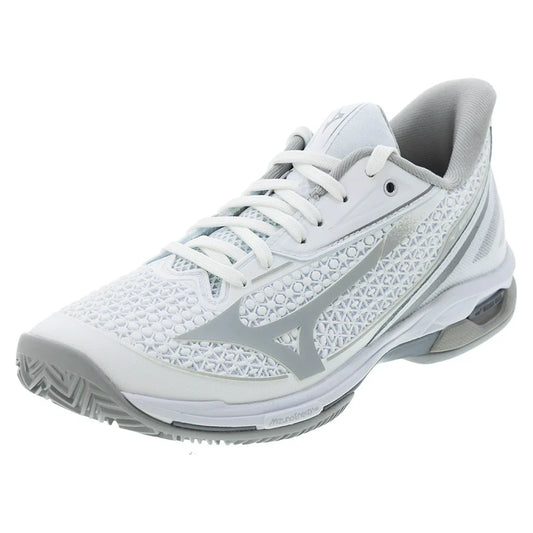 Women's Wave Exceed Tour 7 Clay Court Tennis Shoes White and Harbor Mist