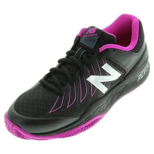 Women's 1006 B Width Tennis Shoes Black and Pink-Footwear-New Balance-58121-DEFAULT-L-Tennis Express