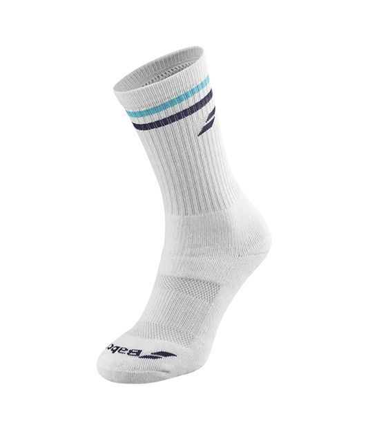 Socks Babolat Team Single Blanco/Azul 2025