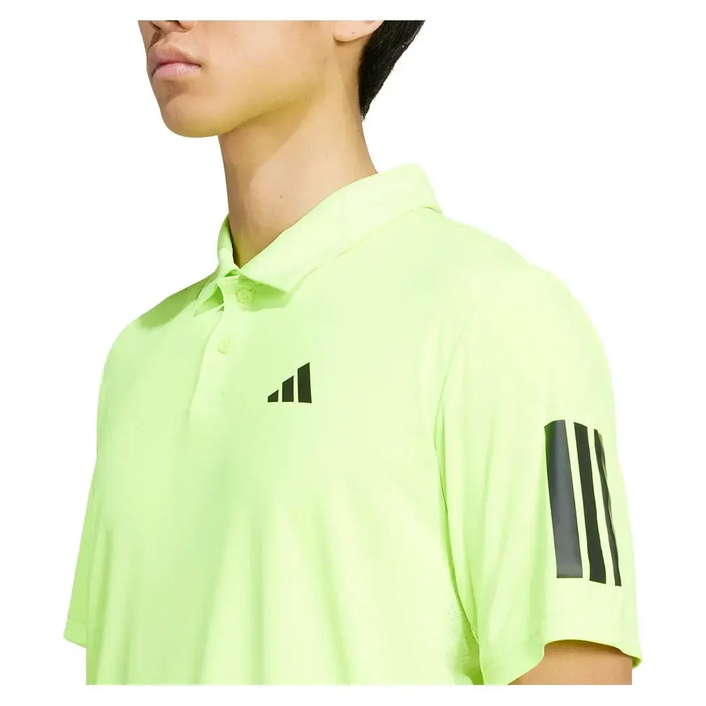 Men's Club 3 Stripe Tennis Polo Lucid Lemon