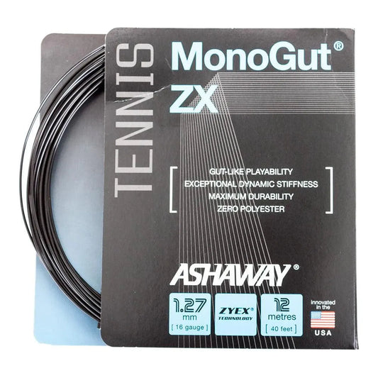 MonoGut ZX 1.27/16G Tennis String Black-Strings-Ashaway-62951-DEFAULT-L-Tennis Express