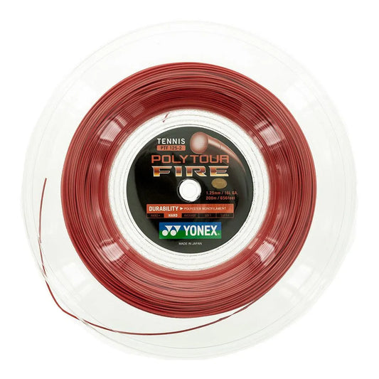 POLYTOUR FIRE 125/16L Tennis String Reel Red-Strings-Yonex-62967-DEFAULT-L-Tennis Express