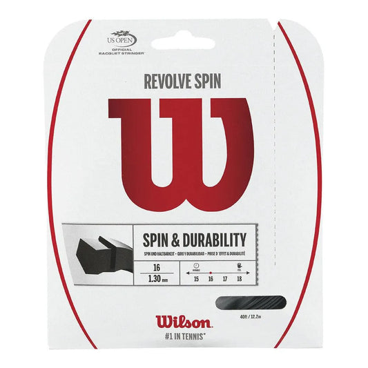 Revolve Spin Tennis String-Strings-Wilson-65316-BLACK-L-Tennis Express