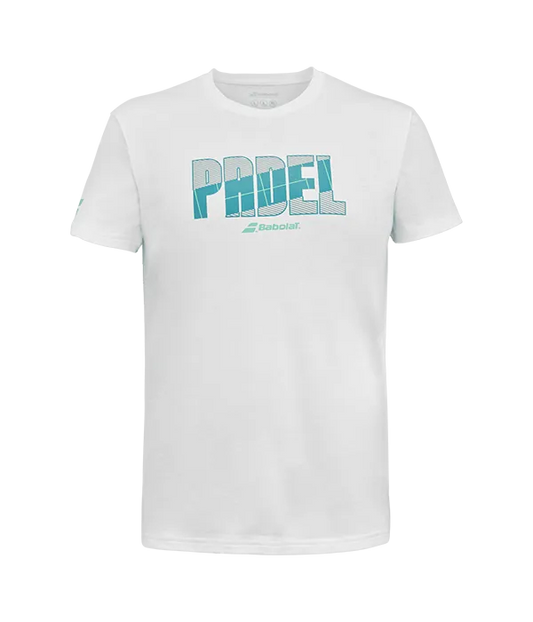Camiseta Babolat Padel Algodón Tee Blanco