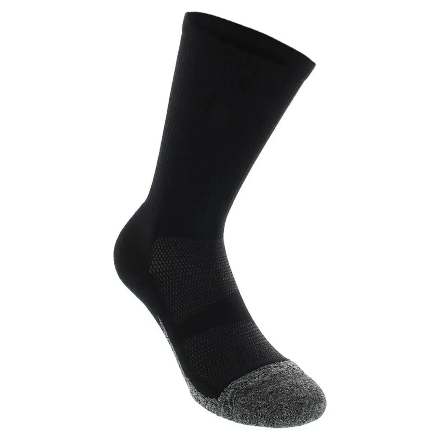 Elite Light Cushion Mini Crew Tennis Socks Black-Socks-Feetures-81239-DEFAULT-L-Tennis Express