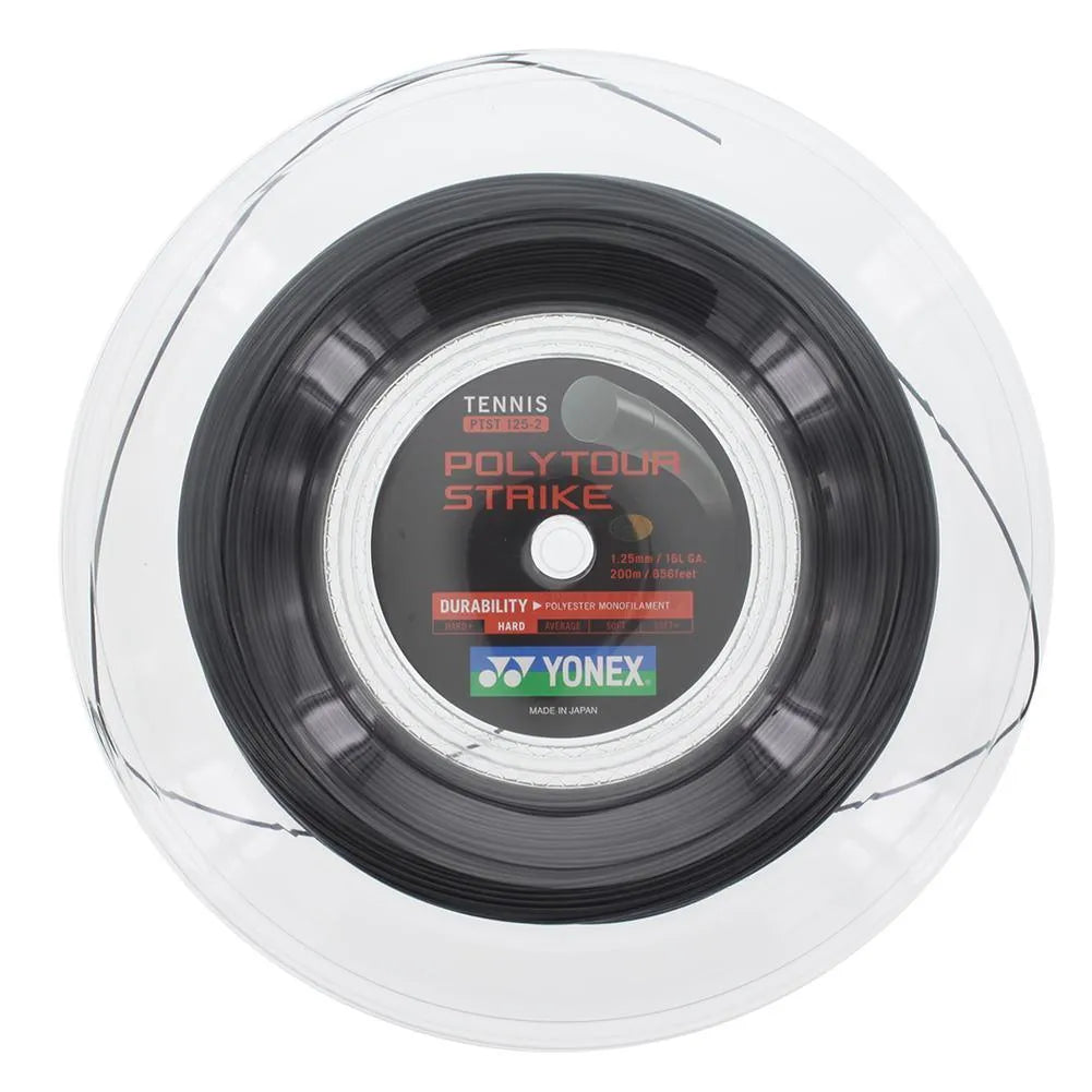 POLYTOUR STRIKE Tennis String Reel Black-Strings-Yonex-82796-DEFAULT-L-Tennis Express