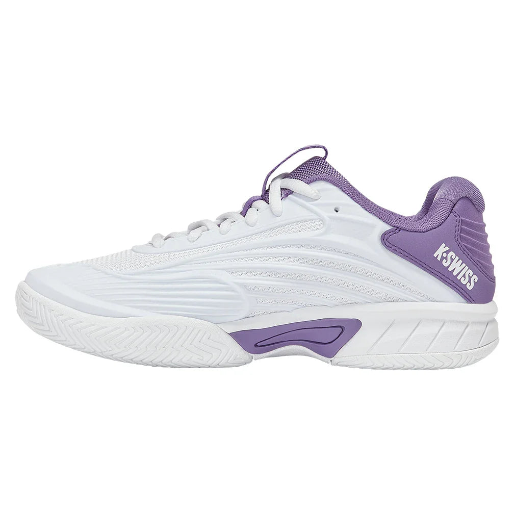 Juniors' Hypercourt Express 3 Tennis Shoes White and Purple Haze