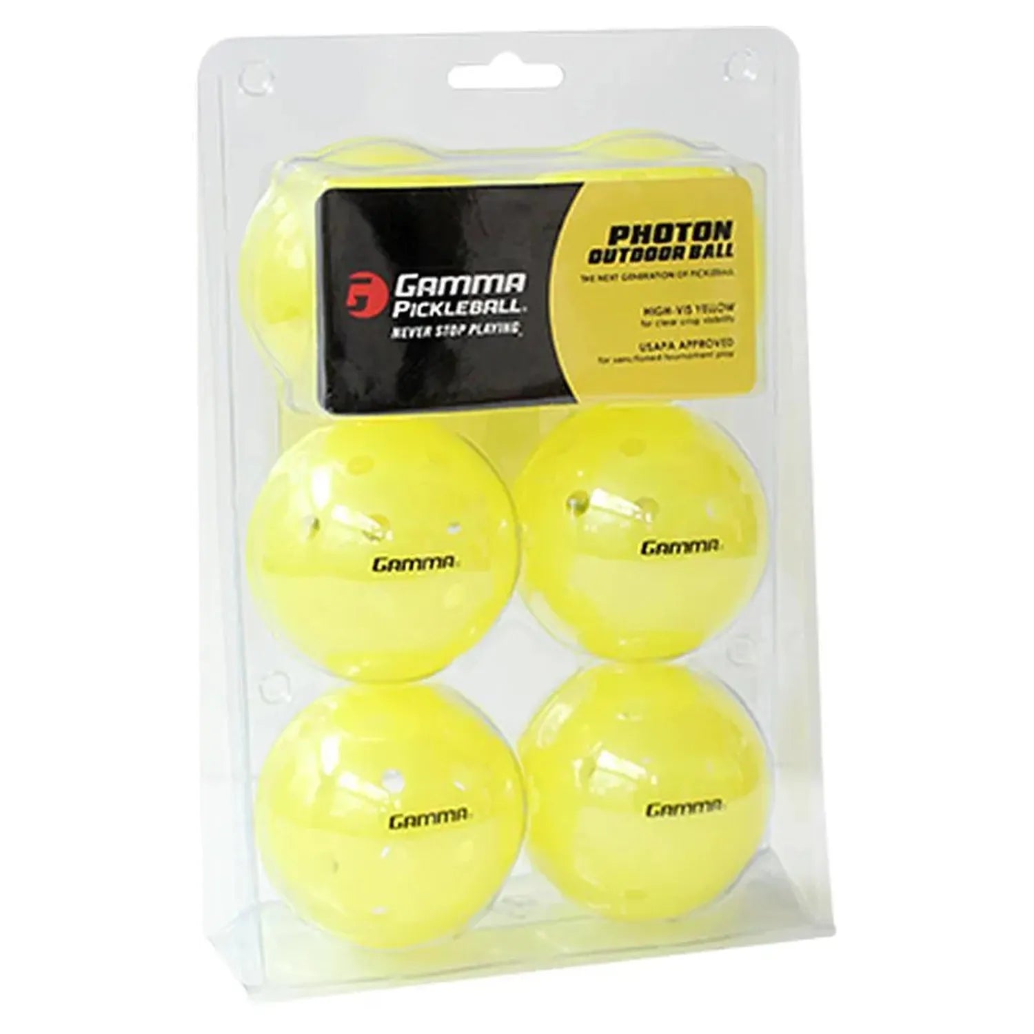 Photon Outdoor Pickleball Ball 6 Pack-Balls-Gamma-85292-DEFAULT-L-Tennis Express