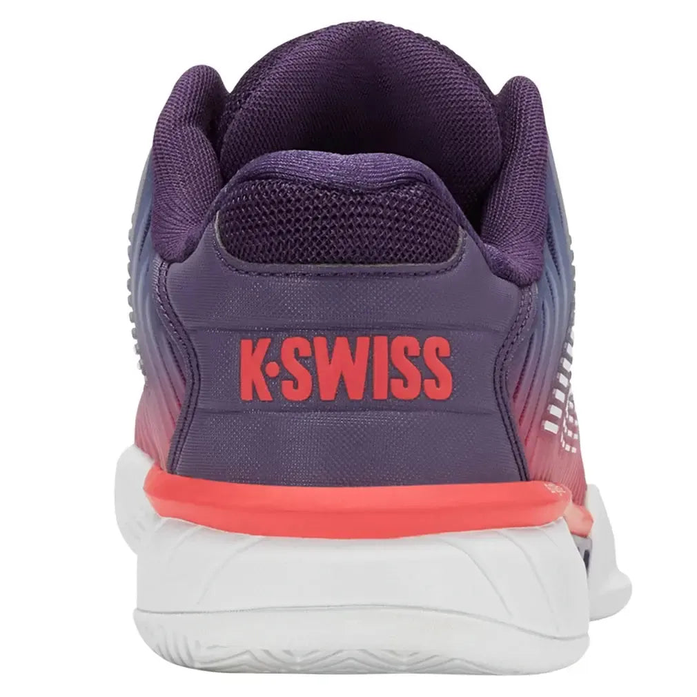 Juniors' Hypercourt Express 2 Tennis Shoes Purple Plumeria and White