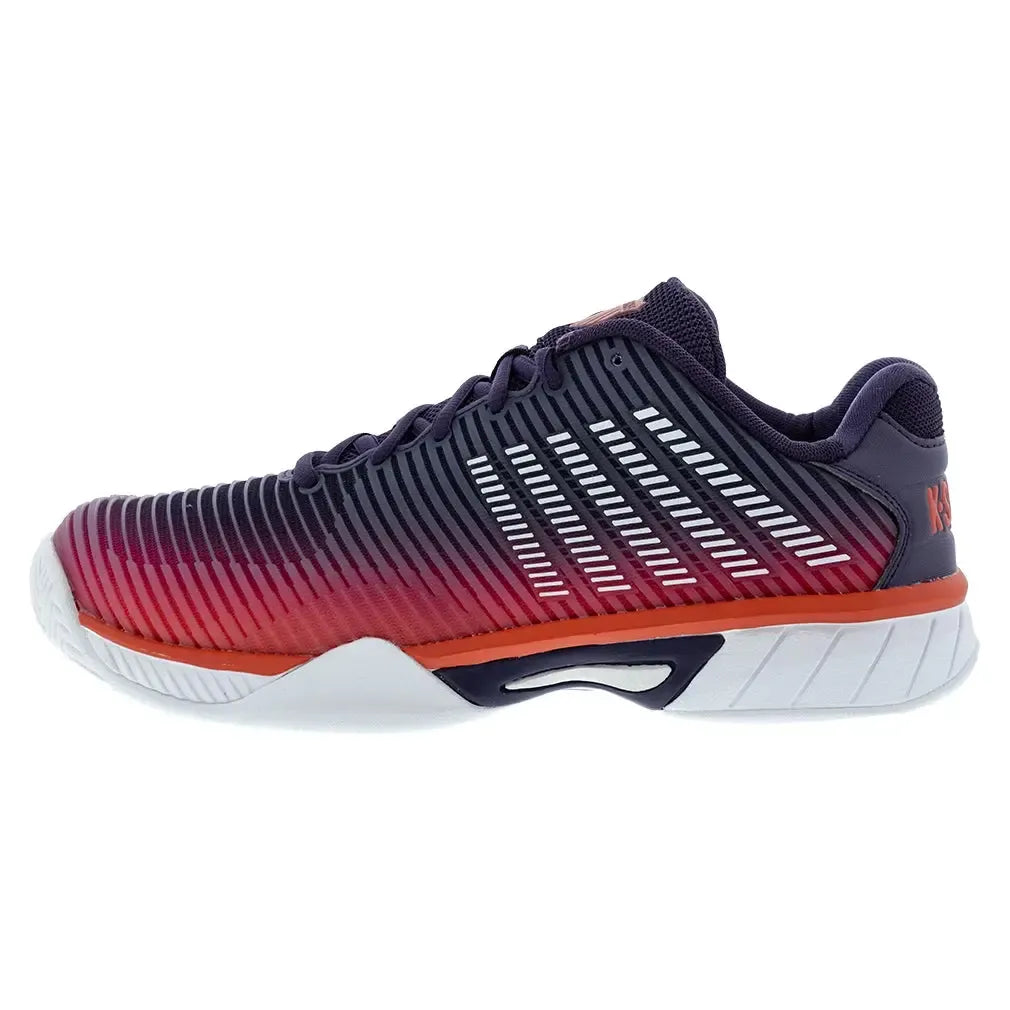 Juniors' Hypercourt Express 2 Tennis Shoes Purple Plumeria and White