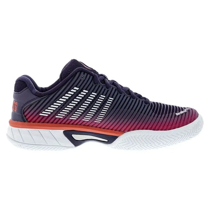 Juniors' Hypercourt Express 2 Tennis Shoes Purple Plumeria and White