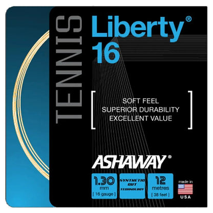 Liberty 16G Tennis String-Strings-Ashaway-87076-GOLD-L-Tennis Express