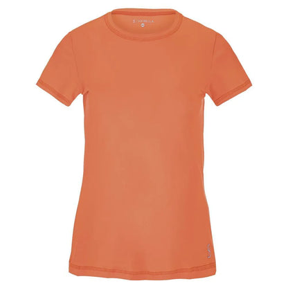 Women's UV Short Sleeve Tennis Top-Apparel-Sofibella-90580-NECTARINE-L-Tennis Express
