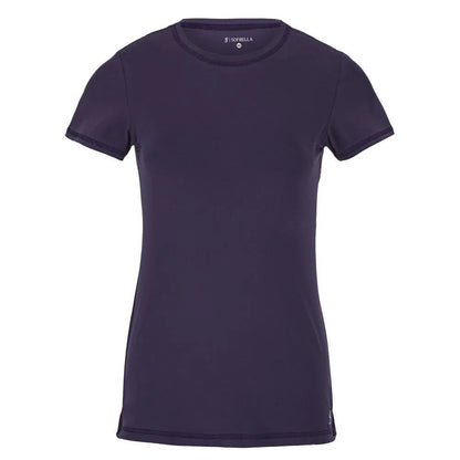 Women's UV Short Sleeve Tennis Top-Apparel-Sofibella-90580-PLUM-L-Tennis Express