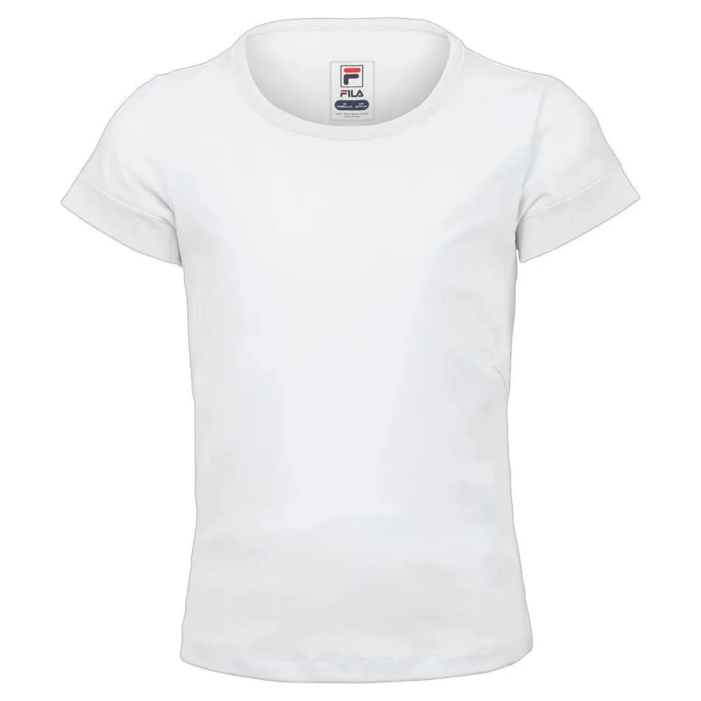 Girls' Short Sleeve Tennis Crew-Apparel-Fila-92161-100_WHITE-L-Tennis Express