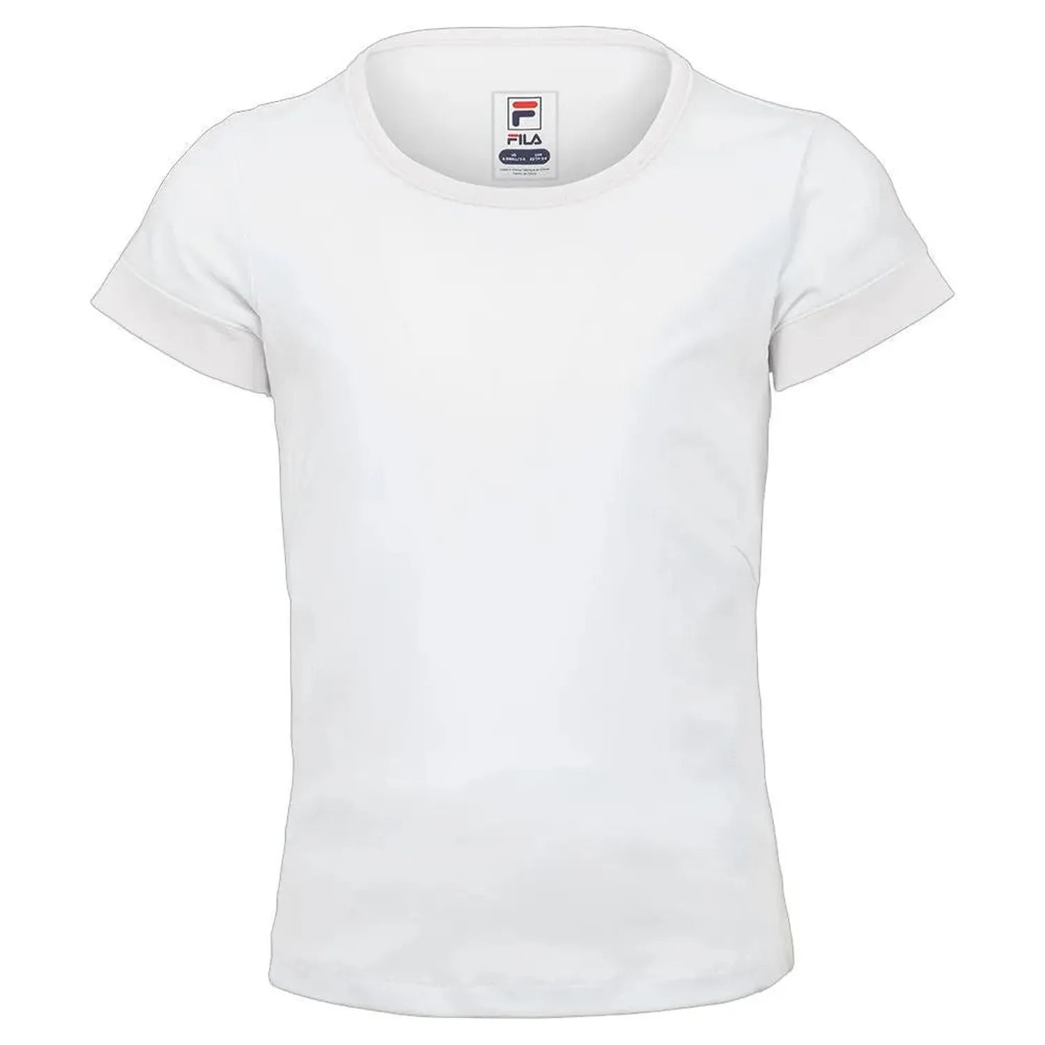 Girls' Short Sleeve Tennis Crew-Apparel-Fila-92161-100_WHITE-L-Tennis Express