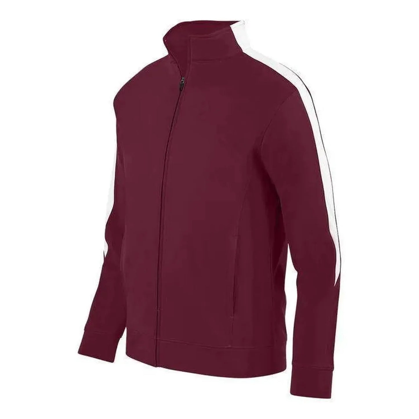 Men's Medalist Jacket 2.0-Apparel-Augusta-92412-380_MAROONWHITE-L-Tennis Express