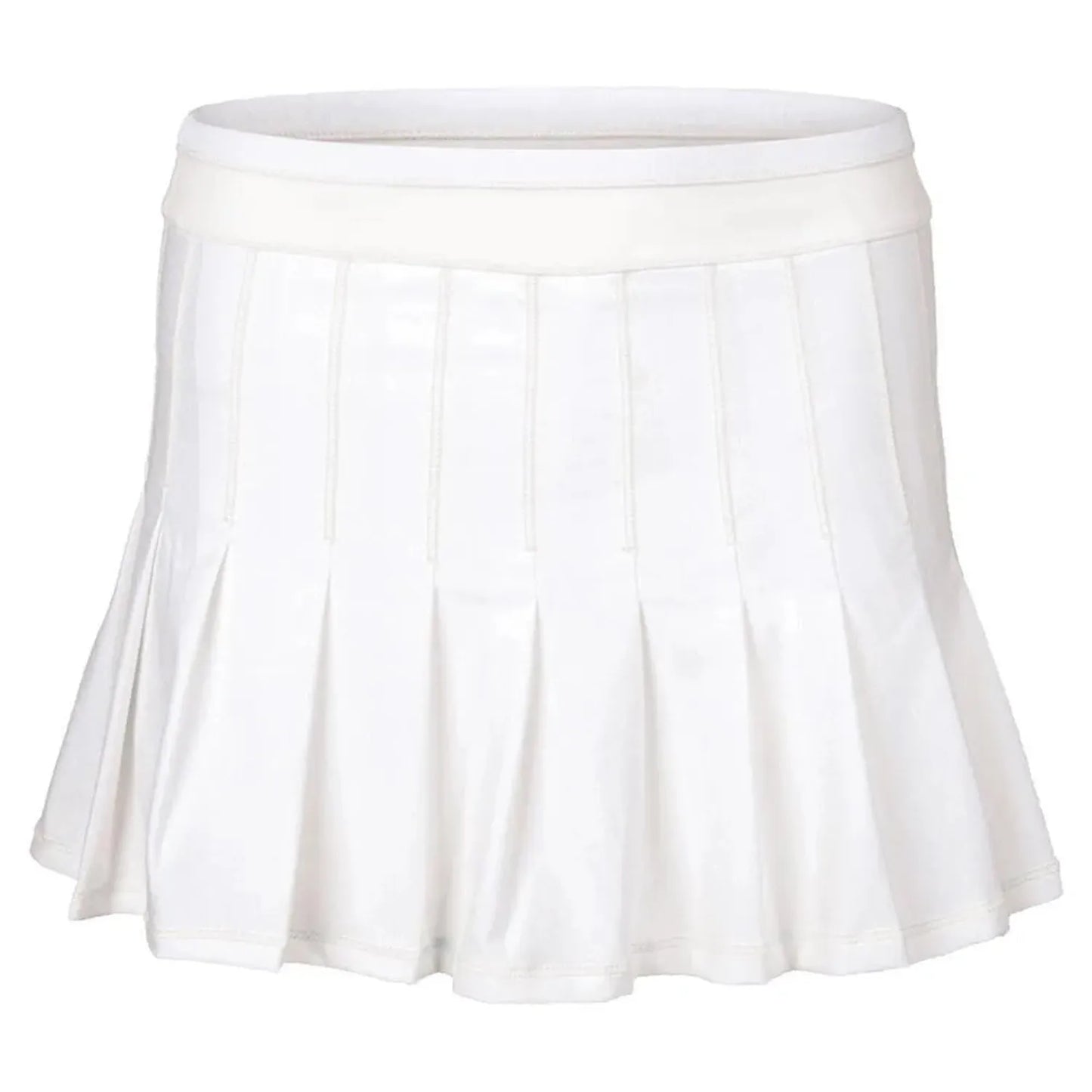 Women's Long Retro Pleated Tennis Skort-Apparel-Lucky In Love-93195-110_WHITE-L-Tennis Express