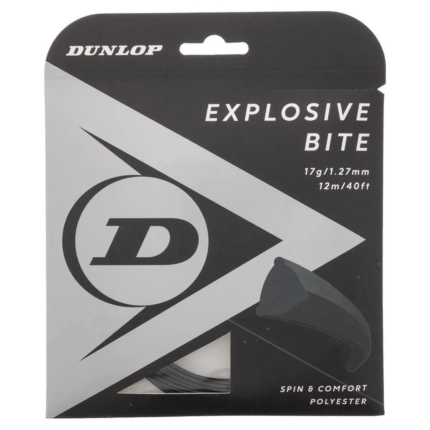 Explosive Bite Black 17G Tennis String-Strings-Dunlop-93431-DEFAULT-L-Tennis Express