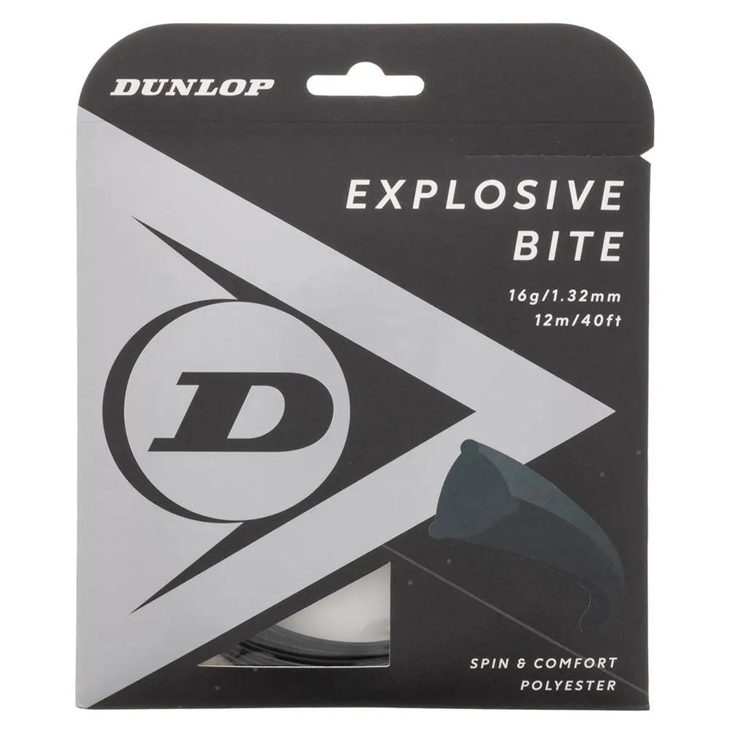 Explosive Bite Black 16G Tennis String-Strings-Dunlop-93434-DEFAULT-L-Tennis Express