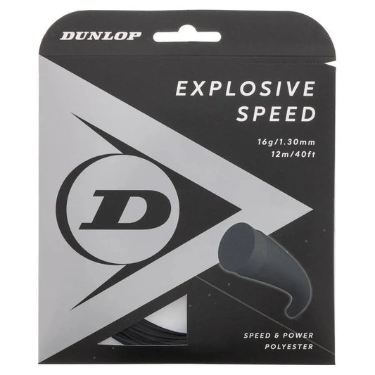 Explosive Speed Black 16G Tennis String-Strings-Dunlop-93438-DEFAULT-L-Tennis Express