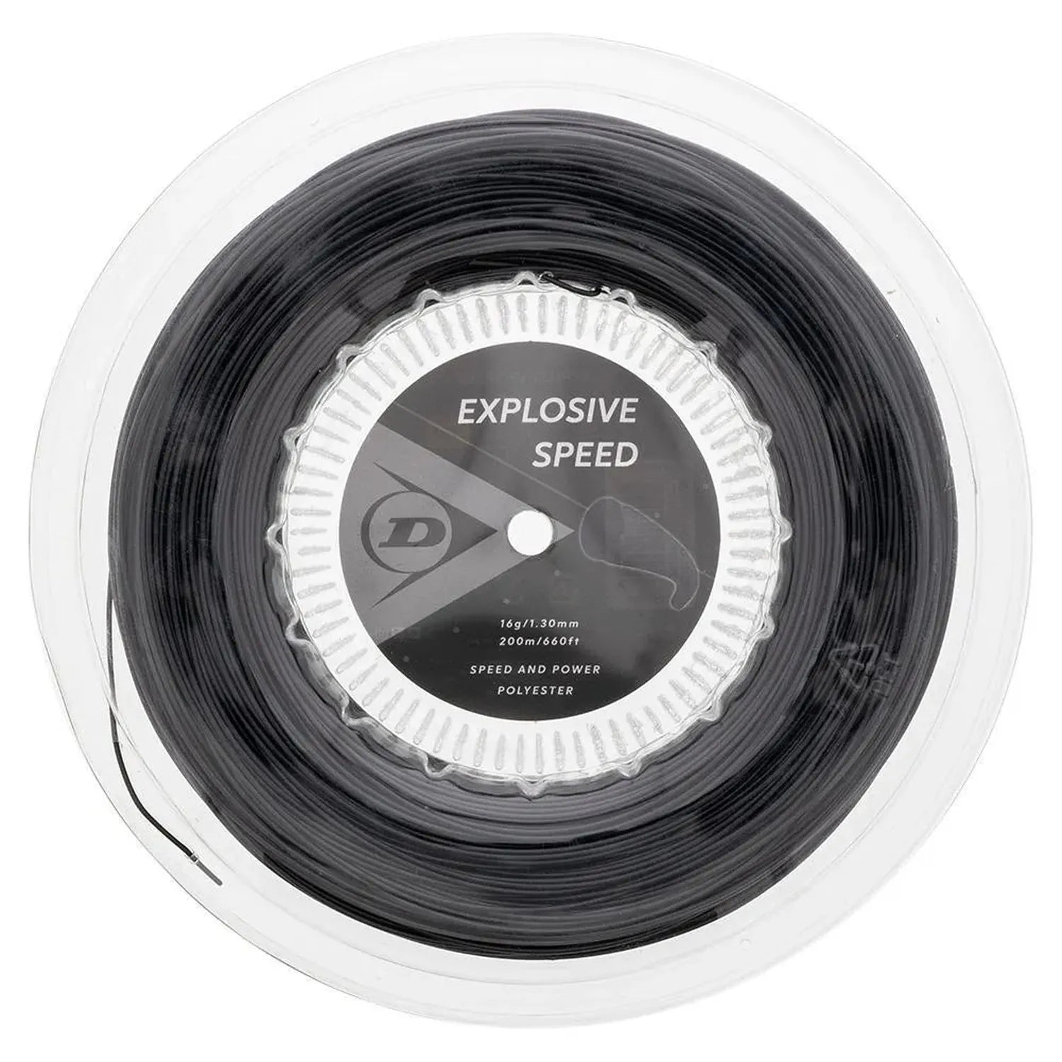 Explosive Speed Black 16G Tennis String Reel-Strings-Dunlop-93445-DEFAULT-L-Tennis Express