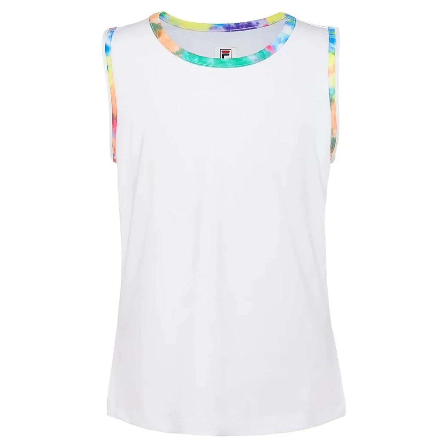 Girls' Full Back Tennis Tank White and Tie Dye-Apparel-Fila-93490-DEFAULT-L-Tennis Express