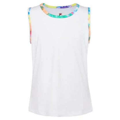Girls' Full Back Tennis Tank White and Tie Dye-Apparel-Fila-93490-DEFAULT-L-Tennis Express