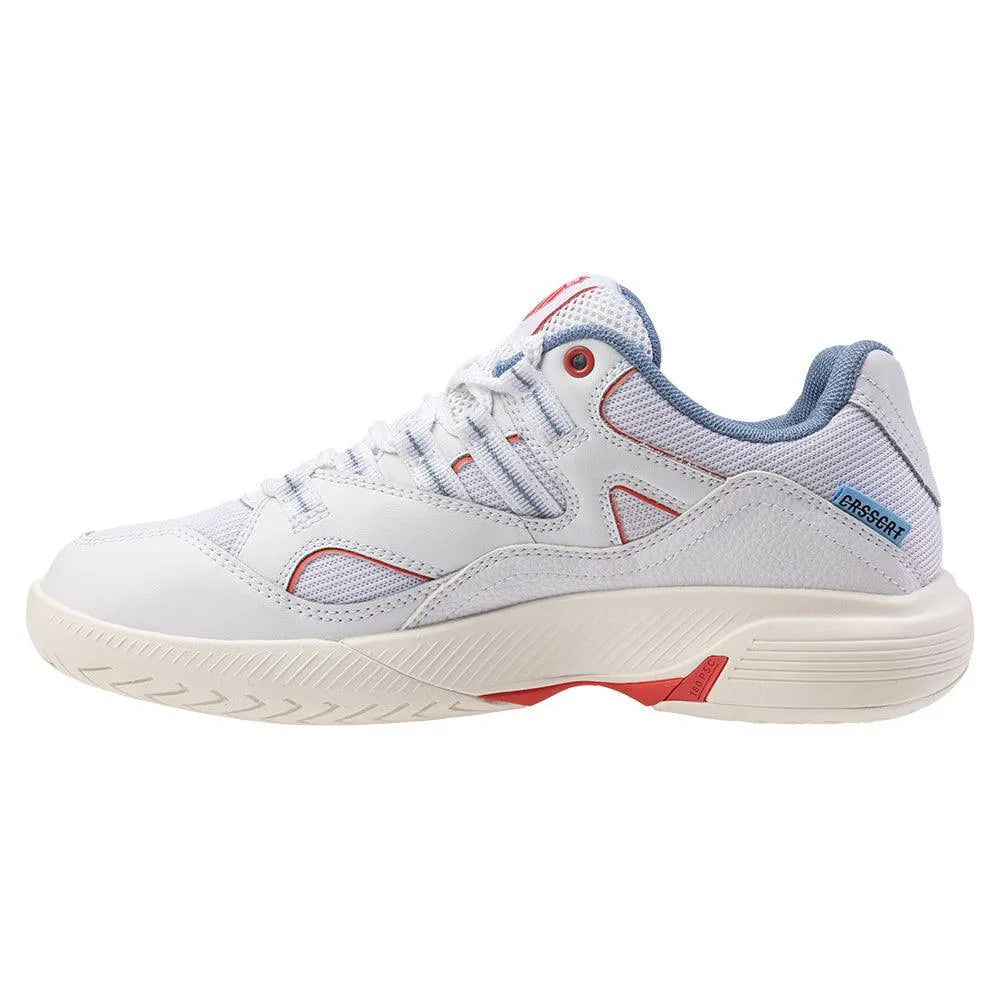 Women's Tura Team Pickleball Shoes White and Faded Denim