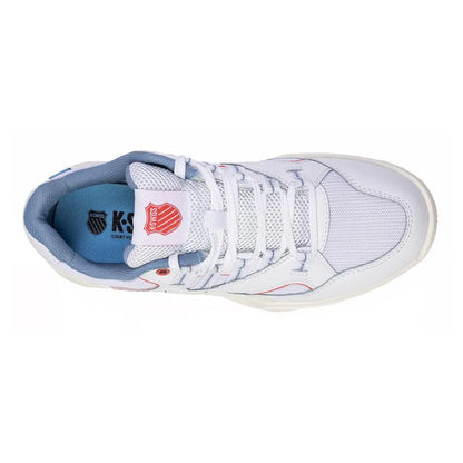 Women's Tura Team Pickleball Shoes White and Faded Denim