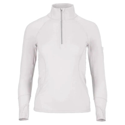 Women's Mock Zip Tennis Top-Apparel-BloqUV-94389-WHITE-L-Tennis Express