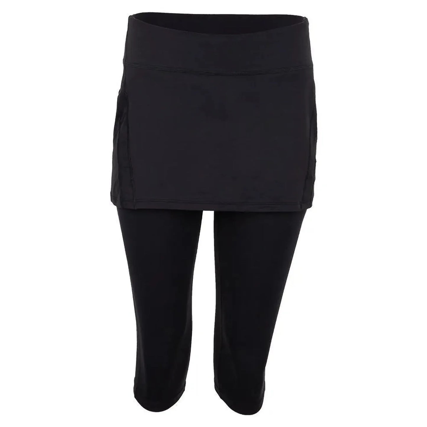 Women's Tennis Capri Skort-Apparel-BloqUV-94403-BLACK-L-Tennis Express