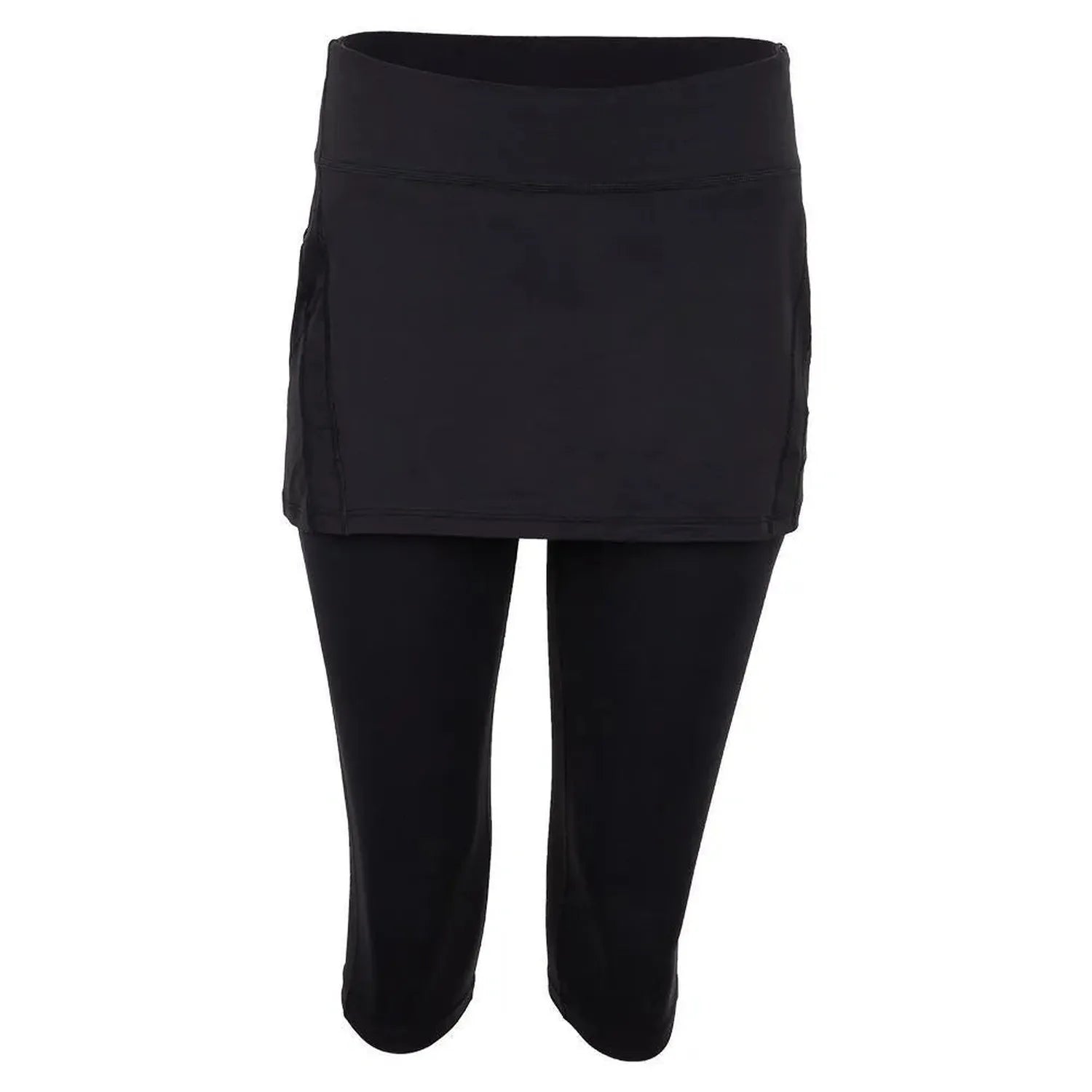 Women's Tennis Capri Skort-Apparel-BloqUV-94403-BLACK-L_3cebcaf1-3a2b-4eb8-81a9-9a2c5e986686-Tennis Express