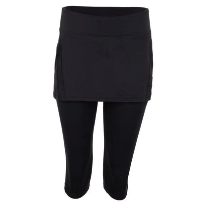 Women's Tennis Capri Skort-Apparel-BloqUV-94403-BLACK-L_3cebcaf1-3a2b-4eb8-81a9-9a2c5e986686-Tennis Express