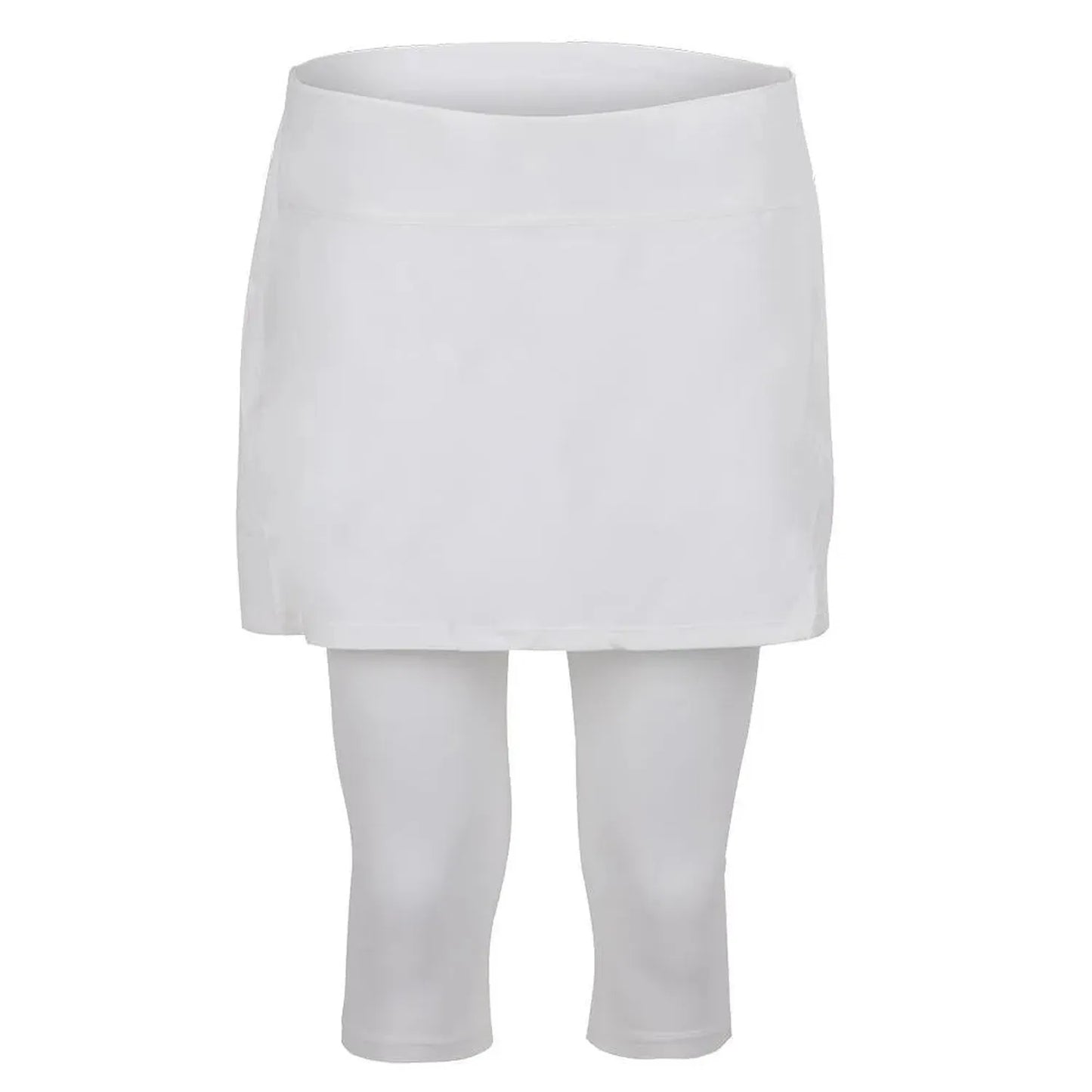 Women's Tennis Capri Skort-Apparel-BloqUV-94403-WHITE-L_872a6460-6a68-4738-b7a8-c156249a0a87-Tennis Express