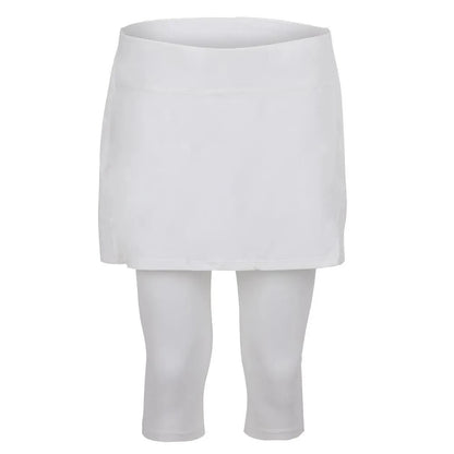 Women's Tennis Capri Skort-Apparel-BloqUV-94403-WHITE-L_872a6460-6a68-4738-b7a8-c156249a0a87-Tennis Express