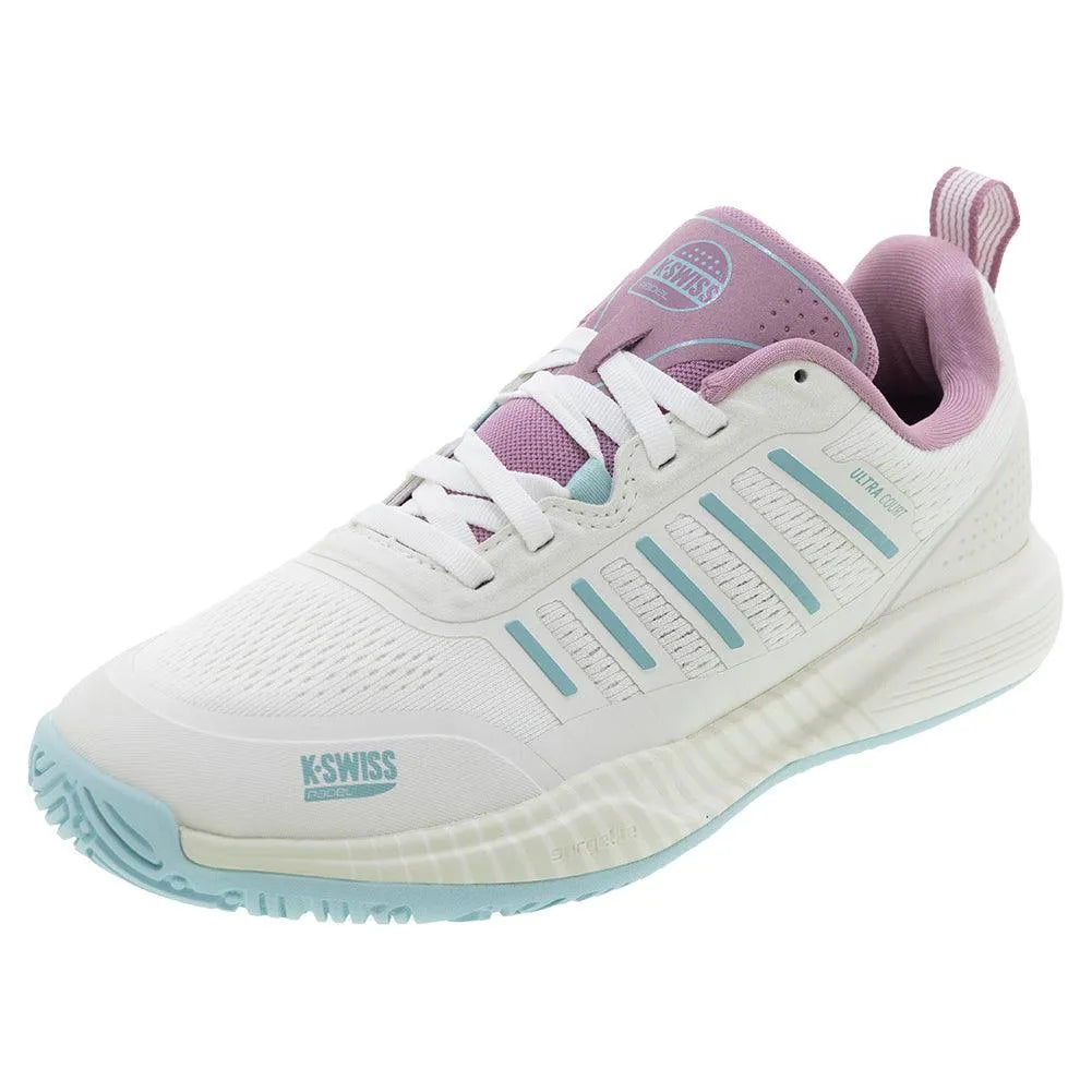 Women's Ultra Court Padel Shoes White and Lilas-Footwear-K-Swiss-94436-970S25-Tennis Express